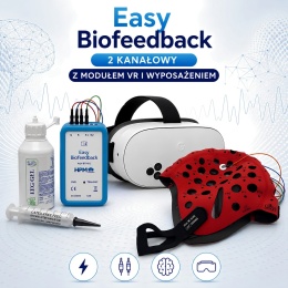 Easy Biofeedback 2 kanałowy z wyposażeniem i modułem VR