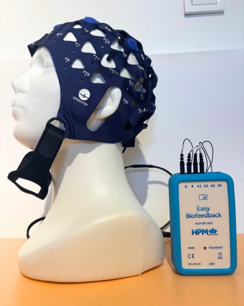 Easy Biofeedback 2 kanałowy z wyposażeniem, modułem VR i czepkiem PRO