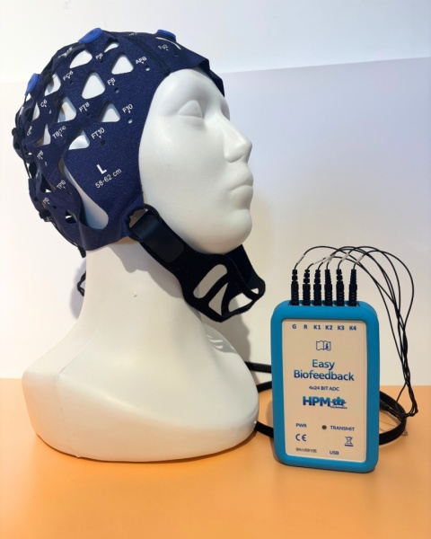 Easy Biofeedback 4 kanałowy z wyposażeniem, modułem VR i czepkiem PRO